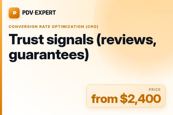 Trust signals (reviews, guarantees)