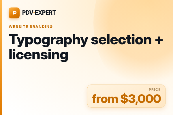 Typography selection + licensing