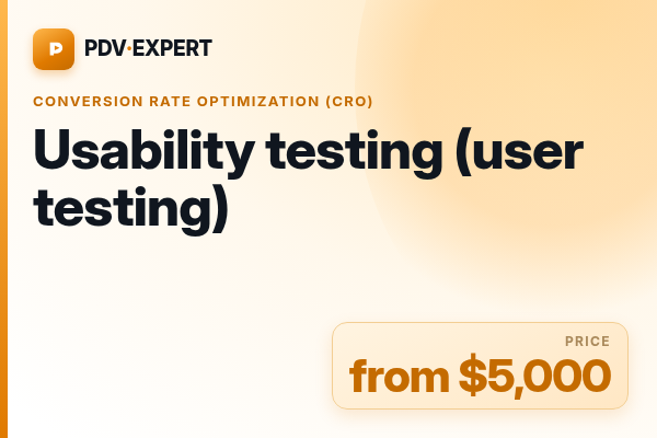 Usability testing (user testing)