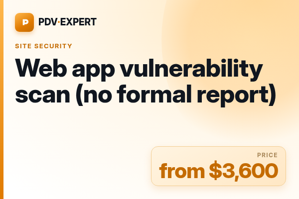 Web app vulnerability scan (no formal report)
