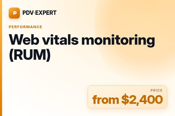 Web vitals monitoring (RUM)