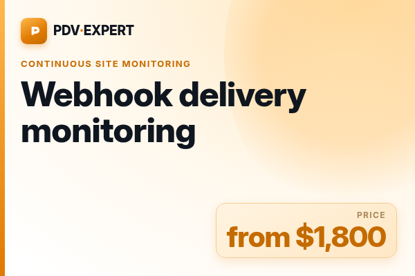 Webhook delivery monitoring
