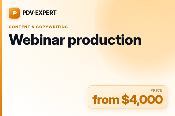 Webinar production